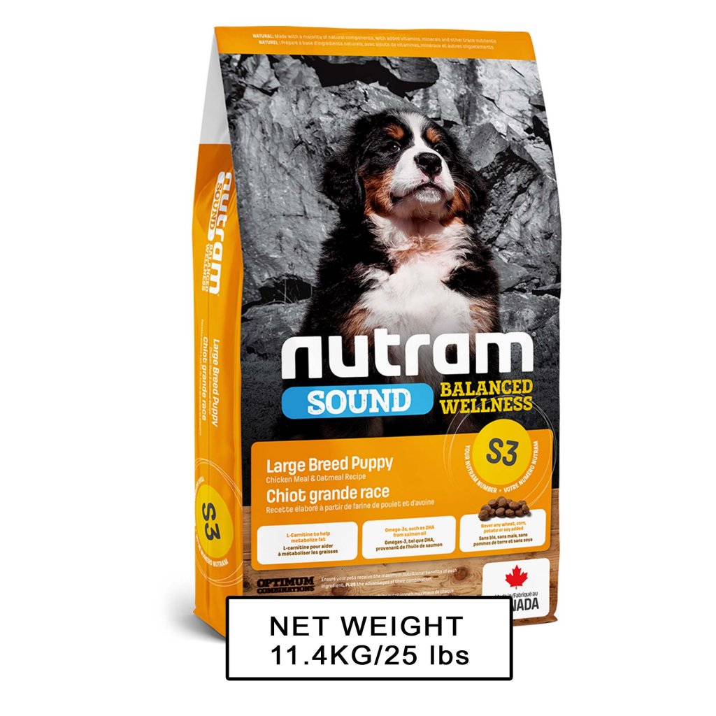 Nutram S3 大型幼犬糧 11.4kg  NT-S3-11K MorPetPet