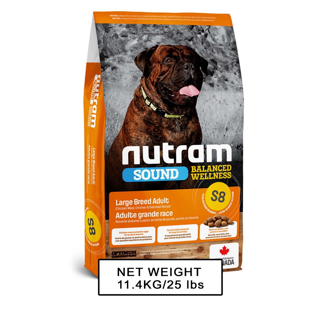 Nutram S8 大型成犬糧 11.4kg  NT-S8-11K MorPetPet