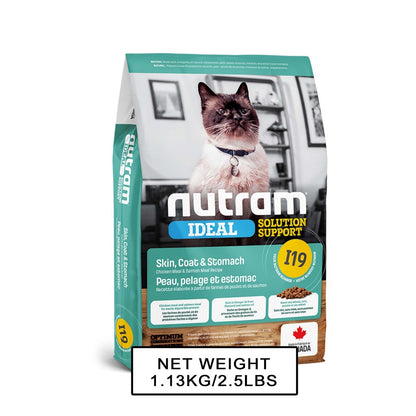 Nutram I19 敏感腸胃、皮膚貓糧-1.13 kg-MorPetPet