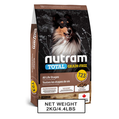 Nutram T-23 無薯無穀中型犬糧 (雞+火雞)-2 kg-MorPetPet