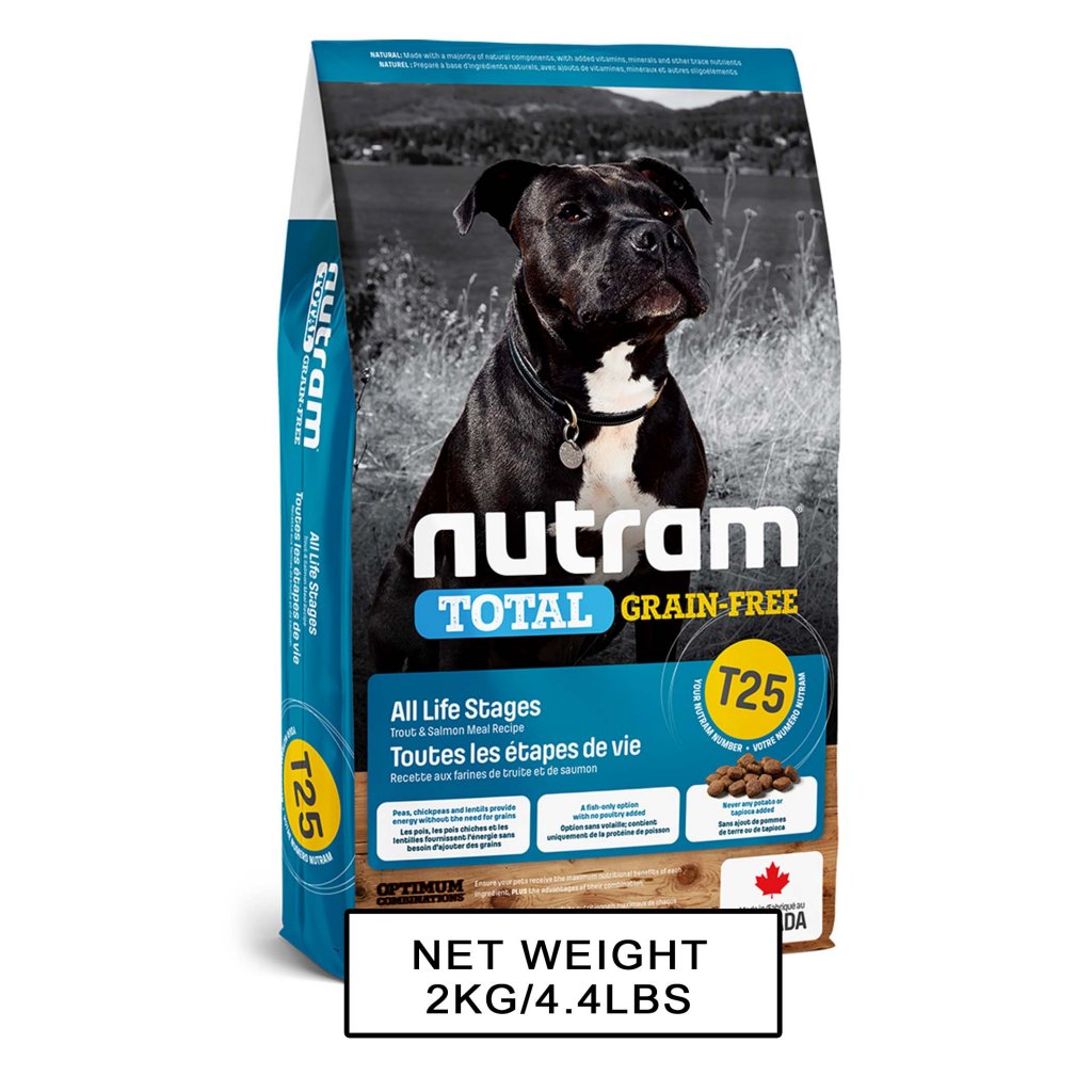 Nutram T-25 無薯無穀中型犬糧 (三文魚+鱒魚)-2 kg-MorPetPet