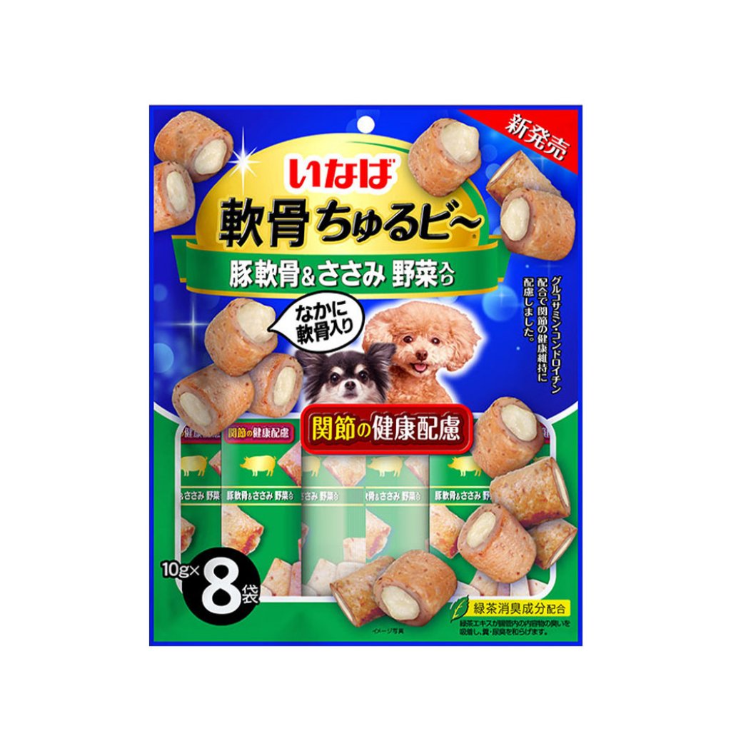 Inaba QDS-104 [豬軟骨超奴流心粒] 雞肉+野菜 (10g x8)  QDS-104 MorPetPet