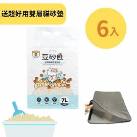 陪心寵糧 Nu4pet| 豆砂包 - 超凝結條型豆腐砂6包裝｜MorPetPet