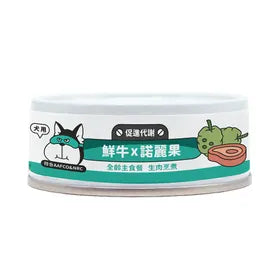 陪心寵糧 Nu4pet| 犬用SUPER小白主食罐 - 鮮牛 X 諾麗果80g｜MorPetPet